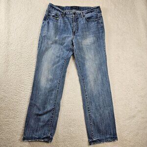 Aeropostale Jeans Men's 32x32 Relaxed Lightwash Blue Denim Lightly Distressed